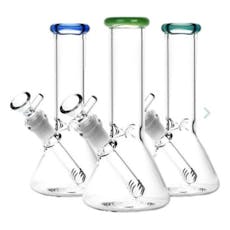 8" Colorful Rim Mini Beaker Water Pipe Each