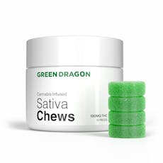Green Apple Sativa Chews 100 mg