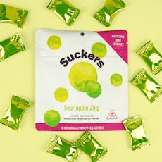 Grow West Suckers Sour Apple Zing Lozenges 100mg