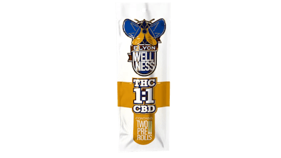 Wellness Zen Joints 1:1 THC:CBD 1.5g | 0.75g ea, | 2 Pack