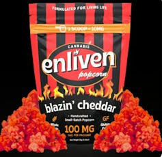 Enliven Blazin' Cheddar Popcorn 100mg