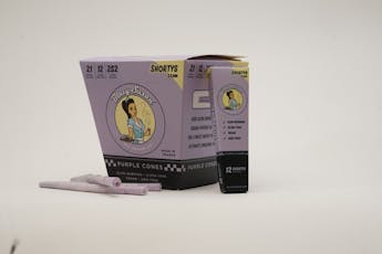Blazy Susan Purple Paper Cones - Shorty | 12 Pack
