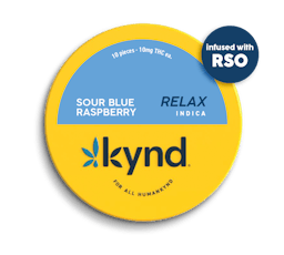 Kynd RSO Relax Sour Blue Raspberry | 10 Pack 100mg | 10mg ea