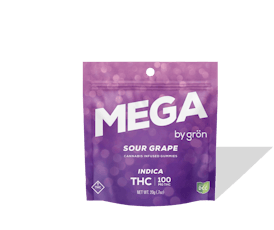 Sour Grape Mega 100mg, Rosin Gummies
