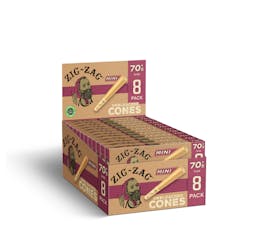 Zig Zag® Unbleached Pre-Rolled Cones 70's Size 8 ct
