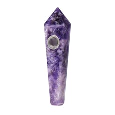 Medusa Gemstone Hand Pipe Amethyst