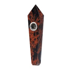 Medusa Gemstone Hand Pipe Red Obsidian