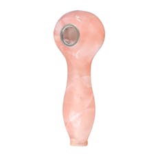 Medusa Gemstone Spoon Hand Pipe Rose Quartz
