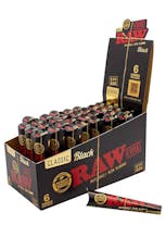 Raw - Black 1 1/4 Classic Cones 6packs