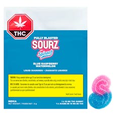 SOURZ BY SPINACH - FULLY BLASTED BLUE RASPBERRY WATERMELON - 10mg THC