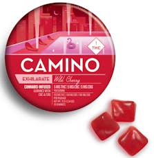 CAMINO EXHILARATE WILD CHERRY GUMMIES SATIVA 1:1:1 100MG THC 100MG CBG 100MG CBC