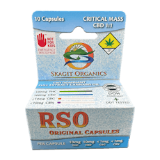 Skagit Organics - CBD Critical Mass 1:1 RSO Capsules 10pk