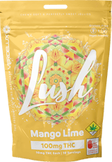 LUSH - Mango Lime (Indica) 10pk Gummies - 100mgTHC
