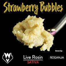 rosin WVA Strawberry Bubbles Live Rosin 1G