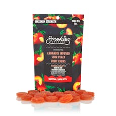 SMOKIEZ SOUR PEACH GUMMIES 1000MG SATIVA