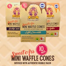 ED 10pk Hash Cookies N Cream Mini Waffle Cones Kelly's Sweet Hash Edibles