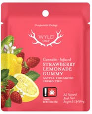 Strawberry Lemonade (1-Piece) THC 100mg Gummy - Wyld One