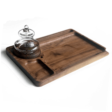 WALNUT ROLLING TRAY - Sitka _ $40
