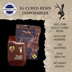 Plaid Jacket BHO Cured Resin Disposable - Boofnami ( S/H ) 1g