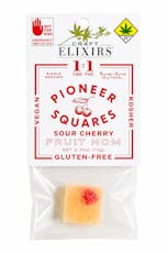 Pioneer Squares Fruit 1pk 1:1 Sour Cherry CBD 10mg