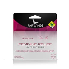 Fairwinds Feminine Relief Suppository 6pk