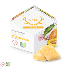 Peach 2:1 CBD + Hybrid Enhanced Gummies | 100mg CBD:50mg THC