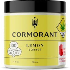 4 oz. 1:1 Lemon Sorbet - 100 mg CBD + 100 mg THC