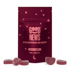 Good News - Counting Sheep Black Cherry THC:CBN Gummies (100mg 20pk)