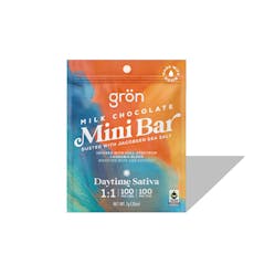 1:1 Sea Salt Milk Chocolate Mini Bar - Daytime Sativa (100mg CBG/100mg THC)