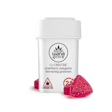 Quick Strawberry Margarita 1:1 THC:CBD Gummies | T99.4mg C109.8mg | 00363 | 20pk