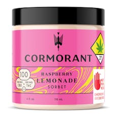 4 oz. 1:1 Raspberry Lemonade Sorbet - 100 mg CBD + 100 mg THC
