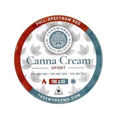 Canna Cream Sport - Fire & Ice (500mg CBD/500mg CBG/500mg THC)