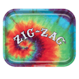 Zig Zag Tie Dye Metal Rolling Tray 11x13.5"