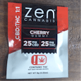 Zen 1PC 1:1 Cherry Gummy 25MG CBD 25MG THC 0.32OZ