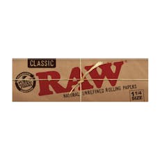 1.25" Classic Unbleached Rolling Papers by RAW