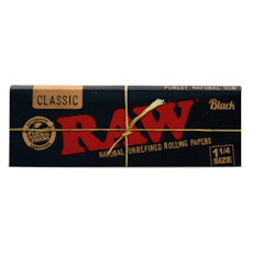 RAW Black 1 1/4 Rolling Papers - RAW Black 1 1/4 Rolling Papers