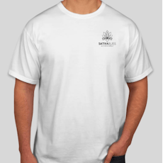 Sativa Bliss - White Round Neck T-Shirt - White Round Neck T-Shirt - Medium