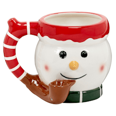 Snowman Ceramic Mug with Pipe OS Bongs, Pipes and Rigs - Snowman Ceramic Mug with Pipe OS Bongs, Pipes and Rigs