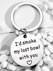 Sativa Bliss Jewellery - Keychain (Smoke my last bowl with you)