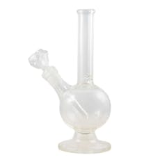8" Pedestal Glass Bong - Clear