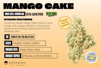 MANGO CAKE (ORGANIC) DRY FLOWER - 3.5G MANGO CAKE