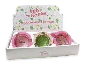 Silicone & Glass 3" Ashtrays - Ugly House - Silicone & Glass 3" Ashtrays - Pot Patterns