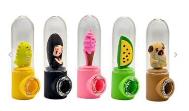 4" Arsenal Pop Kultcha Glass Pipe - Smoke Arsenal - 4" Arsenal Pop Kultcha Glass Pipe