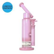 9" Tall Gabriola Bubbler W/Honeycomb Perc - 9" Tall Pink Slyme Gabriola Bubbler W/Honeycomb Perc