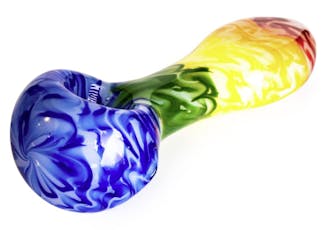 4.5" Frosted Rainbow Spoon Hand Pipe - West Coast Gifts - 4.5" Frosted Rainbow Spoon Hand Pipe - Rainbow