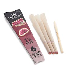 King Palm - Wraps/Papers - Hemp Cones - Grape Swish 1 1/4" (6pk)