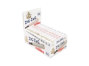 Zig Zag 1 1\4 Cones - White - 6pack