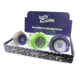 Silicone & Glass 3" Ashtrays - Ugly House - Silicone & Glass 3" Ashtrays - Roll That Shit