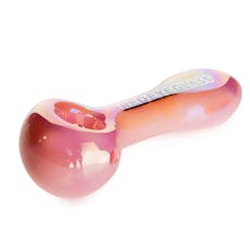 Red Eye Glass 4.5" Periwinkle Opaline Spoon Hand Pipe W/Iridescent Finish - Pink Slyme