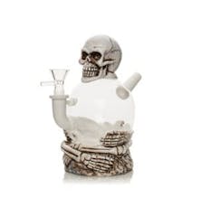 LIT Silicone 7.5" Tall Halloween Bubbler - LIT Silicone 7.5" Tall Skull Bubbler